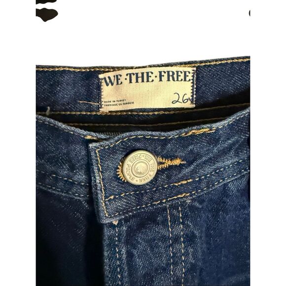 NWT Free People Maggie Mid Rise Button Fly Straight Leg Jeans Size 26 - Picture 4 of 6